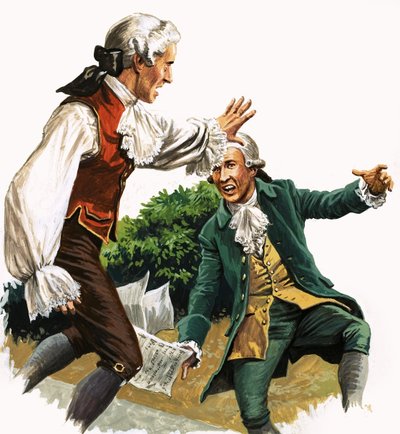 Mozart Thrown Out of the House of the Archbishop of Salzburg by Roger Payne