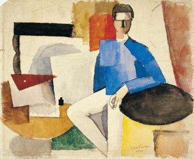 Cubist Composition with a Man Seated at a Table by Roger de La Fresnaye