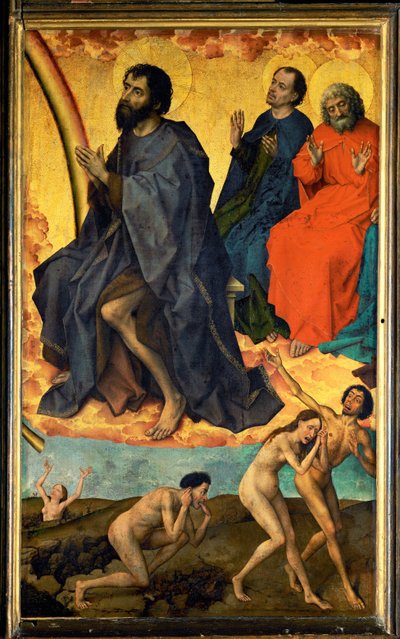 Altar of The Last Judgement: St. John Baptist and Rising Dead by Rogier van der Weyden
