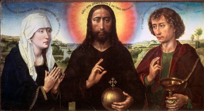 Christ Redeemer Between the Virgin and Saint John the Evangelist (The Triptych Braque) by Rogier van der Weyden