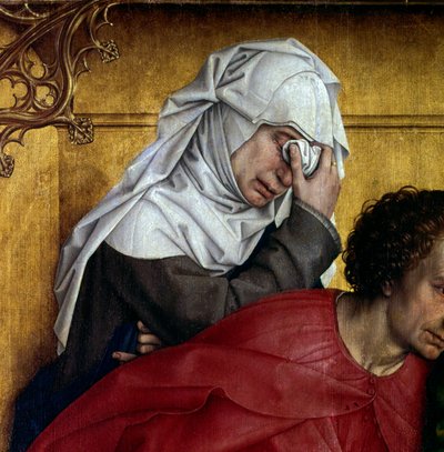 Deposition or descent of the cross (detail) by Rogier van der Weyden