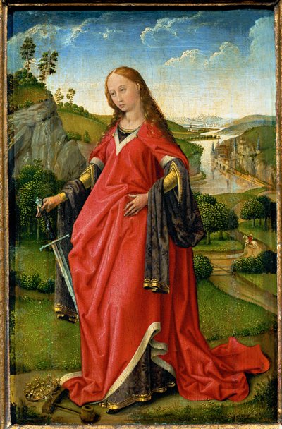 Saint Catherine, Right Wing of a Diptych by Rogier van der Weyden