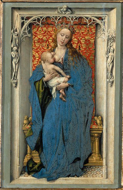Saint Mary Nursing the Child, Left Wing of a Diptych by Rogier van der Weyden