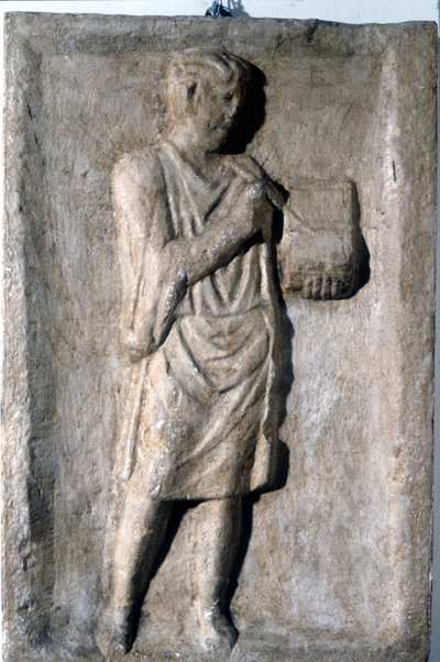 A Man Writing with a Pen on a Wax Tablet by Roman