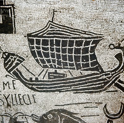 A Ship from Alexandria in the Port of Ostia by Roman