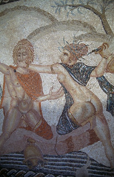 Abduction of Hylas by Nymphs, mosaic in House of Venus in Roman city of Volubilis by Roman