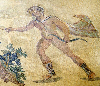 Apollo and Daphne, Detail of Apollo, House of Dionysos, Paphos, Cyprus by Roman