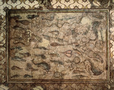 Roman Art: Fish Mosaic by Roman