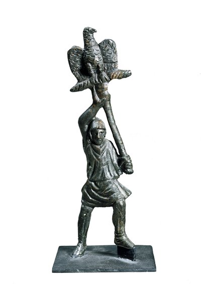 Bronze Statuette Representing Standard Bearer by Roman