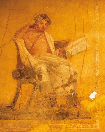 Fresco Depicting Greek Poet Menander, from House of Menander, Pompeii by Roman