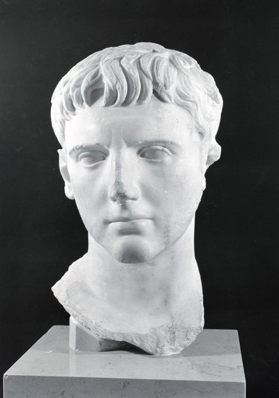 Head of Caesar Augustus (63 BC-14 AD) by Roman