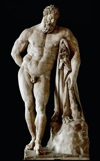 Hercules Farnese Colossal Sculpture by Roman