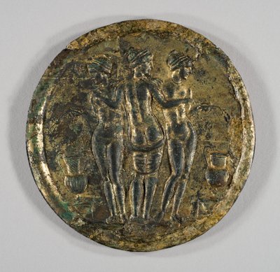 Mirror with Representation of the Three Graces, 2nd century by Roman