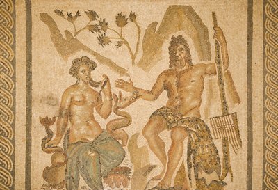 Mosaic of Polyphemus and Galatea, from the Hall of the Mosaics in the Alcazar of the Christian Kings by Roman