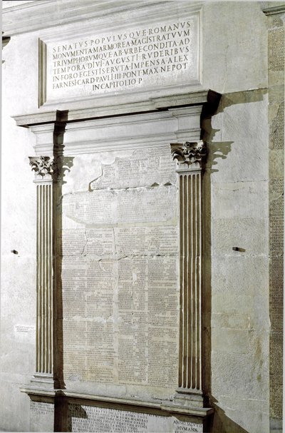 Plaque of the Triumphal and Consular Fastes. Period of Emperor Augustus by Roman