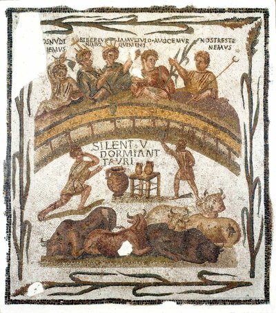 Roman Antiquity: Banquet Scene of the Confraternity of the Amphitheatre by Roman
