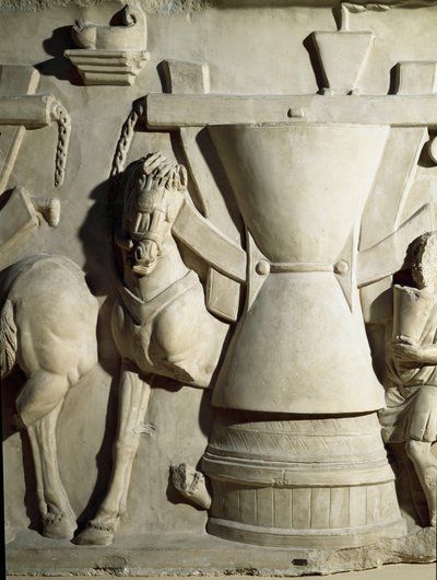 Roman Art: Low Relief Representing a Mill Wheel by Roman
