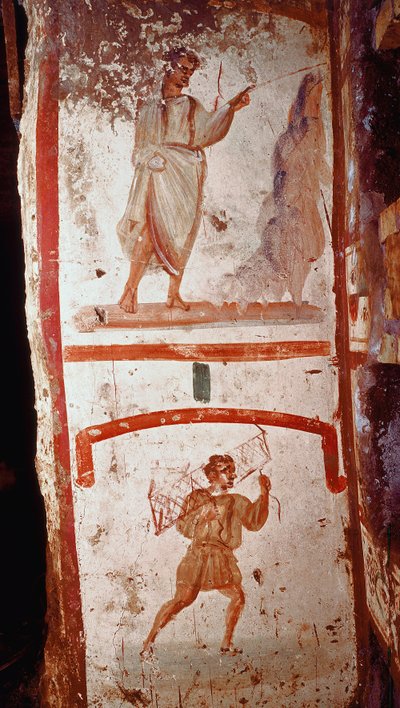 Miracle of the Source and Miracle of the War of the Paralytic (Frescoes, End of the 3rd Century AD) by Roman