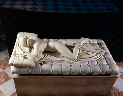 Sleeping Hermaphrodite, copy after an original of the 2nd century BC, from the Baths of Diocletian, Rome by Roman