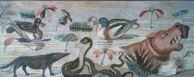 Animals in the Nile, from the House of the Faun, Pompeii by Roman