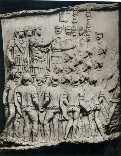 Trajan Addresses the Army, a cast taken from Trajans Column by Roman
