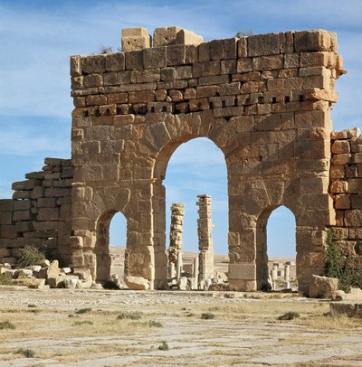 View of the Archaeological Site Through the Gate of Antoninus by Roman