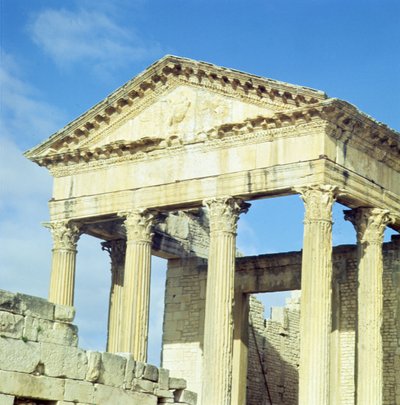 View of the Capitolium (front facade) by Roman