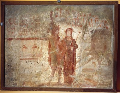 Workshop sign and electoral announcements, Pompeii, Italy 70-79 AD by Roman
