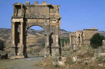 Triumphal arch built in honour of Emperor Caracalla by Roman Imperial Period