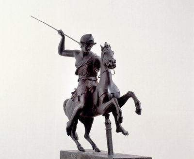 Amazon on horseback (bronze sculpture after a Greek original from the 3rd century BC) by Roman Roman