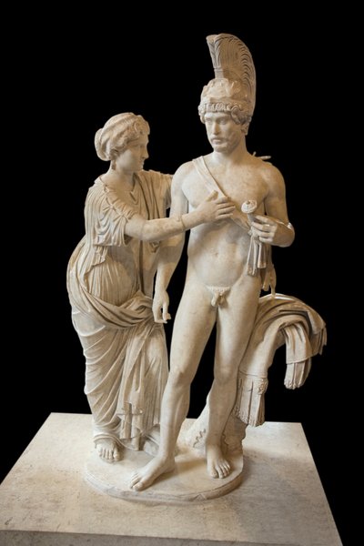 Imperial Couple in Mars and Venus (between 120 and 140 AD) marble sculpture by Roman Roman