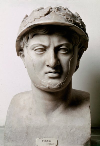 Bust of Pyrrhus I (or Pyrrhos) King of Epire from 306 to 272 BC by Roman Roman
