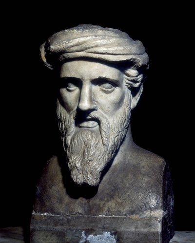 Bust of Pythagoras (6th BC), Musei Capitolini, Rome by Roman Roman