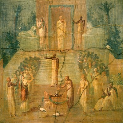 Ceremony of the Cult of Isis, from Pompeii by Roman Roman