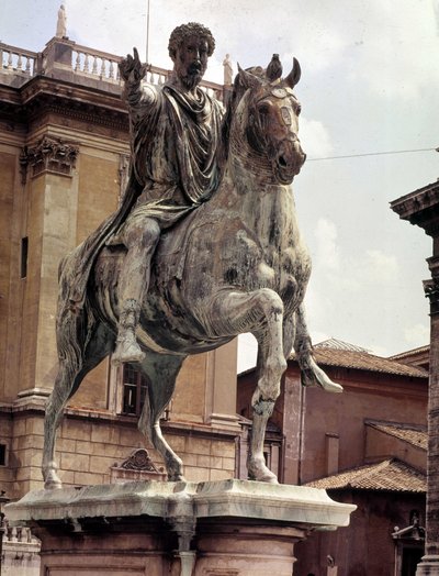 Equestrian statue of Marcus Aurelius - Campidoglio Square, Rome by Roman Roman