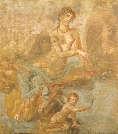 Fresco Depicting Orestes, Pylades, and Iphigenia, from House of Golden Cupids, Pompeii, Campania, Roman Civilization by Roman Roman