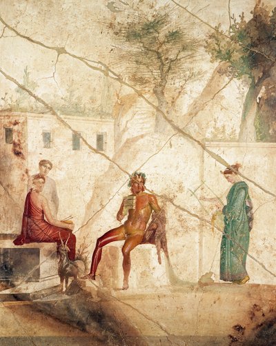 Fresco Depicting Pan Among Nymphs, from Pompeii, Italy by Roman Roman