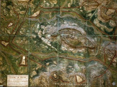 Model Reproducing the Siege and the Battle of Alesia in September 52 BC by Julius Caesar by Roman Roman