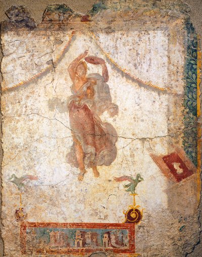 Painting Depicting a Flying Maenad with a Tambourine by Roman Roman