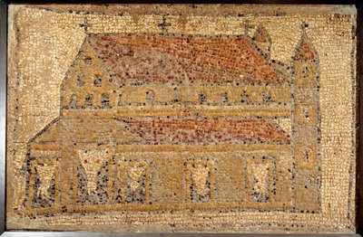 Roman Art: Mosaic of a Basilica Represented in Perspective, 2nd Half of the 5th Century by Roman Roman