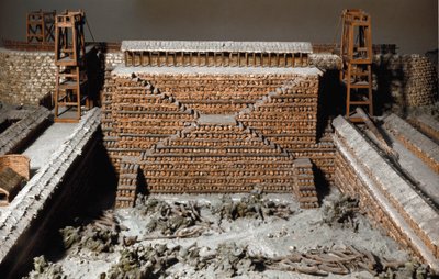 Model Reproducing the Siege of Avaricum by the Roman Legions of Julius Caesar by Roman Roman