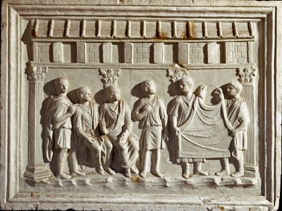 Low Relief Mold Representing Fabric and Tapestries by Roman Roman