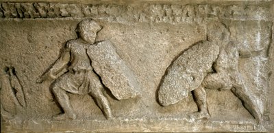 Scene of Battle Between Romans and Gauls by Roman Roman