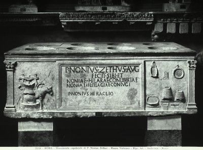 Sarcophagus of Nonius Zethus by Roman Roman