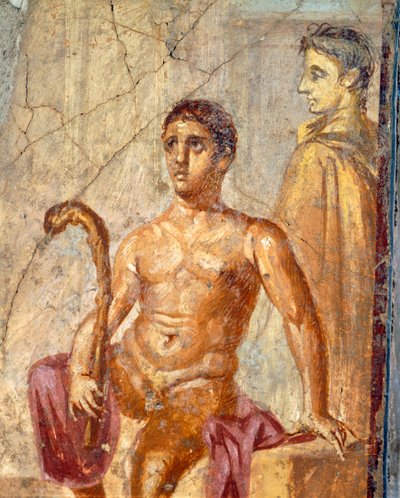 Selene and Endymion, Fresco from House of Centenary, Pompeii, Campania, Roman Civilization by Roman Roman