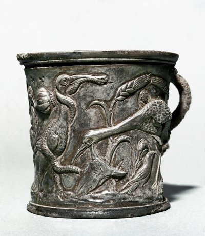 Silver Cup with Birds and Wheat by Roman Roman