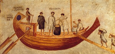 Unloading Grain from the Ship, Isis Giminiana, from Ostia, 2nd-3rd Century by Roman Roman