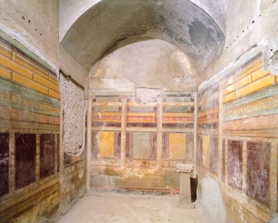 Vault Decorated with Frescoes in Second Pompeian Style, House of Silver Wedding, Pompeii, Campania, Roman Civilization by Roman Roman