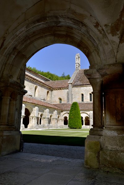 Romanesque Architecture: View of the Cloister and the Buildings of the Cistercian Abbey of Fontenay, Burgundy by Romanesque