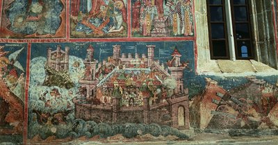 Siege of Constantinople by Sultan Mehmet II in 1453 by Romanian School